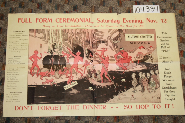 Truman, Arthur W.: Al-Time Grotto Full Form Ceremonial Article CHEALSEA HALL,...