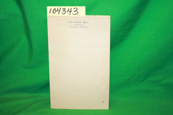 New Fenimore Hotel: New Fenimore Hotel Letterhead COOPERSTOWN, NEW YORK