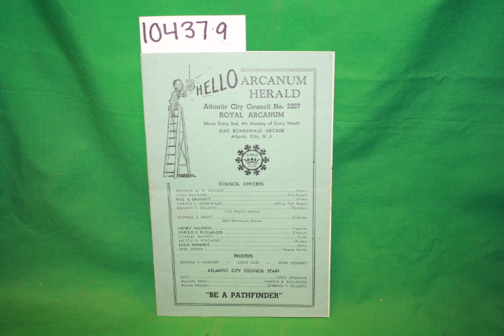 Atlantic City Council: Hello Arcanum Herald No. 2227 Atlantic City