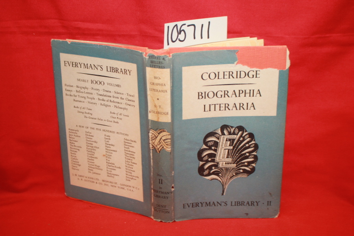 Coleridge, Samuel Taylor; Symons, Ar...: Biographia Literaria Everyman's Libr...