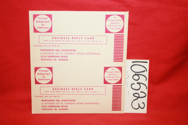 Napoleon Hill Associates: Napoleon Hill Associates Business Reply Card