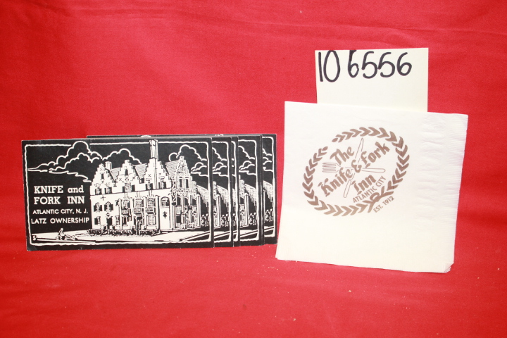 The Knife & Inn: The Knife & Fork Inn Postcard and Napkin
