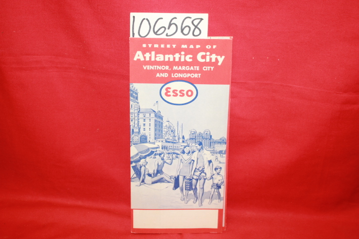 Esso: Street Map of Atlantic City: Vetnor, Margate City and Longport Fold-Out...