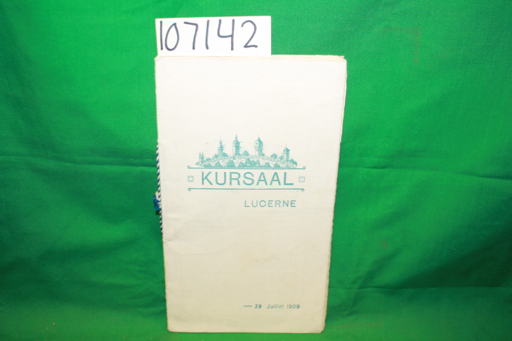 Kursaal Lurcerne: Kursaal Lucerne Advertisement Book