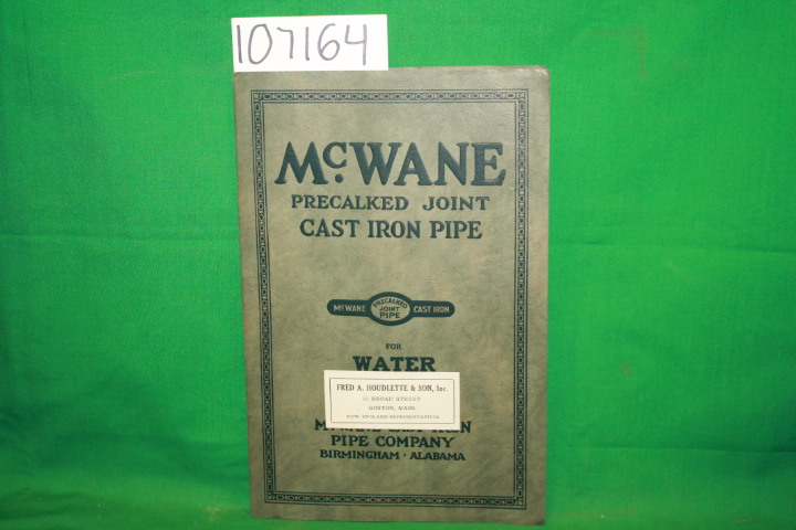 McWane Cast Iron: McWane Precalked Joint Cast Iron Pipe