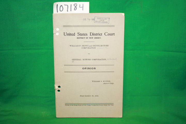 Runyon, William N.: United States District CourtCase: William P. Deppe and De...