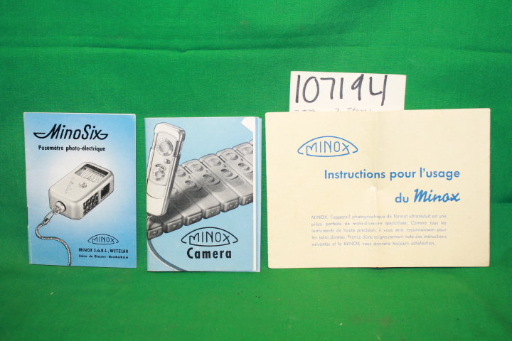 Minox: Minox Camera, Mino Six and Minox Instruction Manual