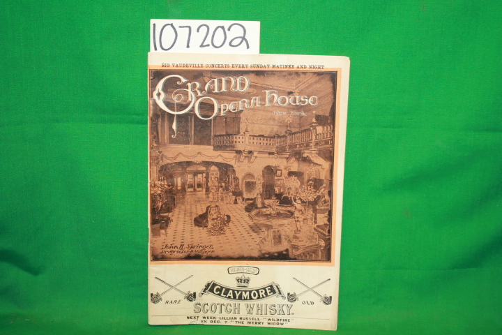 Hayes, T, J.: Grand Opera House Advertisement Booklet claymore whisky