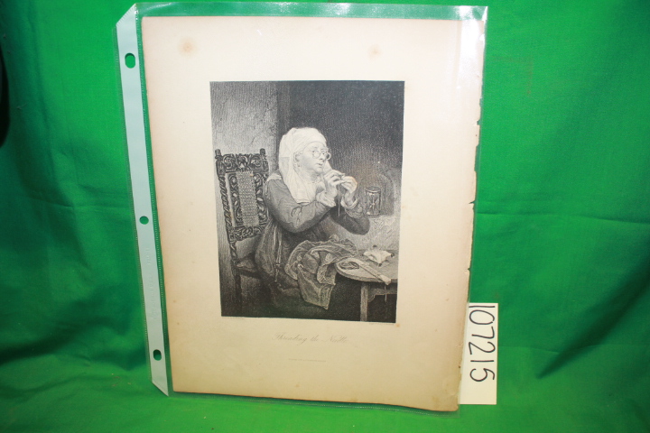 Sharp, M. W.: Threading the Needle Etching: Fisher's Drawing Room Scrap-Book ...