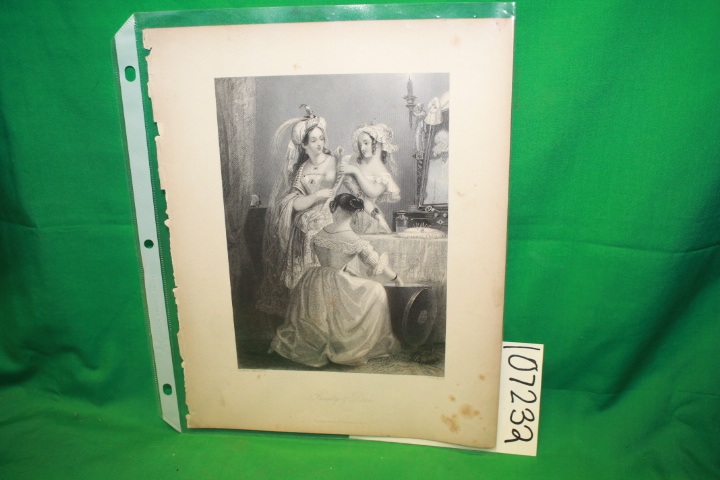 Corbould, Edward: Beauty & Dress Etching: Fisher's Drawing Room Scrap-Book wi...