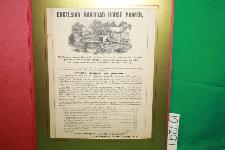 Pease, Richard H.; S. H. Ransom & Co.: Excelsior Railroad Horse Power S. H. R...