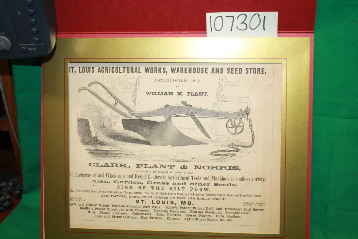Plant, William M.;: Nichols Gerrish  Lane Bodley Advertisement St. Louis Agri...