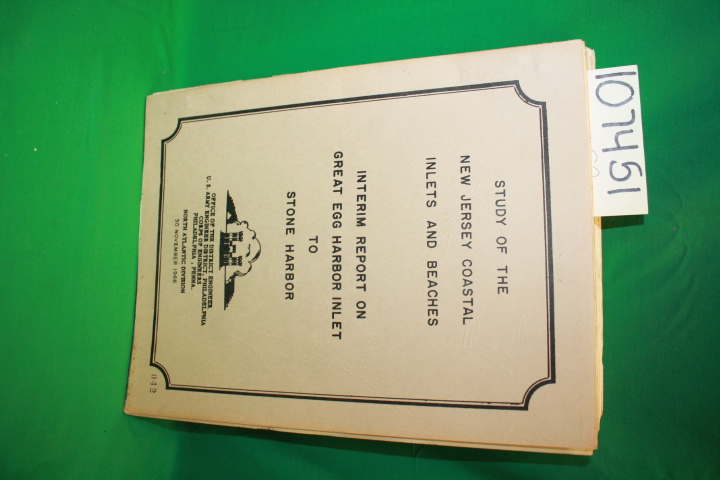 U. S. Army Engineer District: Study of the New Jersey Coastal Inlets and Beac...