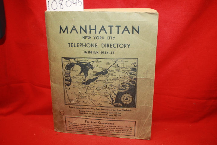 New York Telephone Co.: Manhattan New York City Telephone Directory Winter 19...