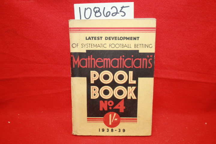 Webster's Publications,: Mathematician's Pool Book No. 4.  SYSTEMATIC FOOTBAL...