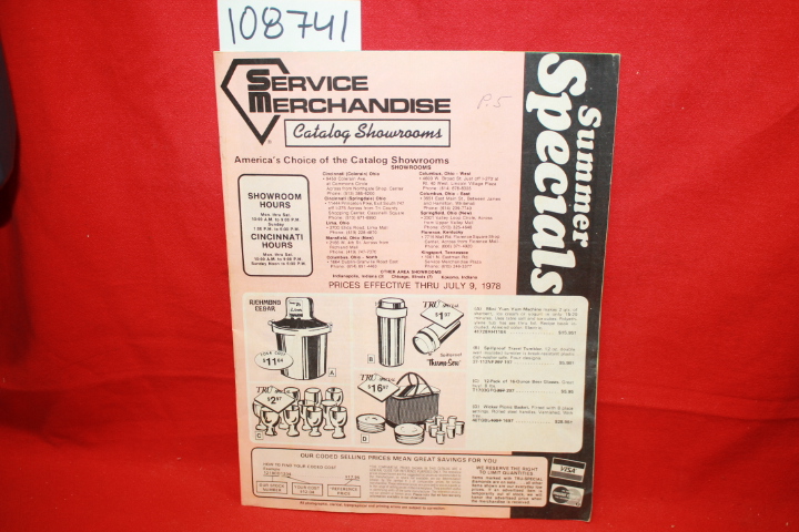 SERVICE MERCHANDISE: SERVICE MERCHANDISE  Catalog Showrooms Summer Specials