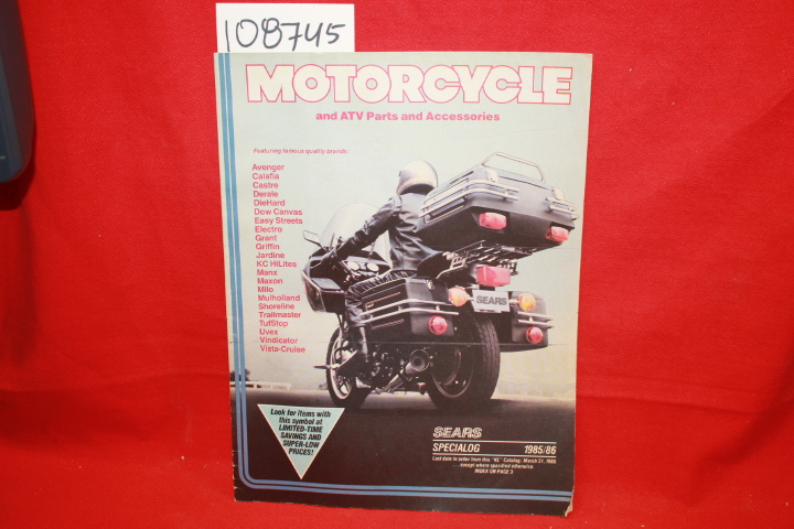 SEARS ROEBUCK: Sears Specialog 1985-1986: Motorcycle ad ATV Parts and Accesso...