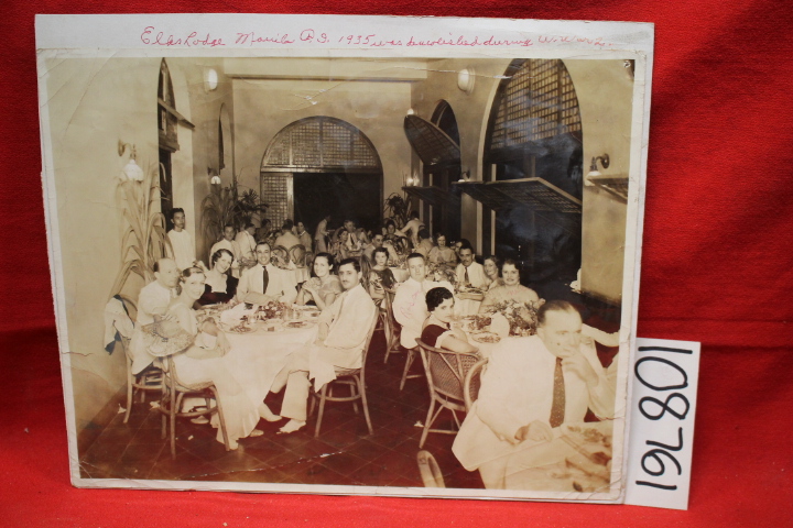 Elks Lodge  INTERIOR: Elks Lodge Manila  Philippine. G. 1935 Original Photograph