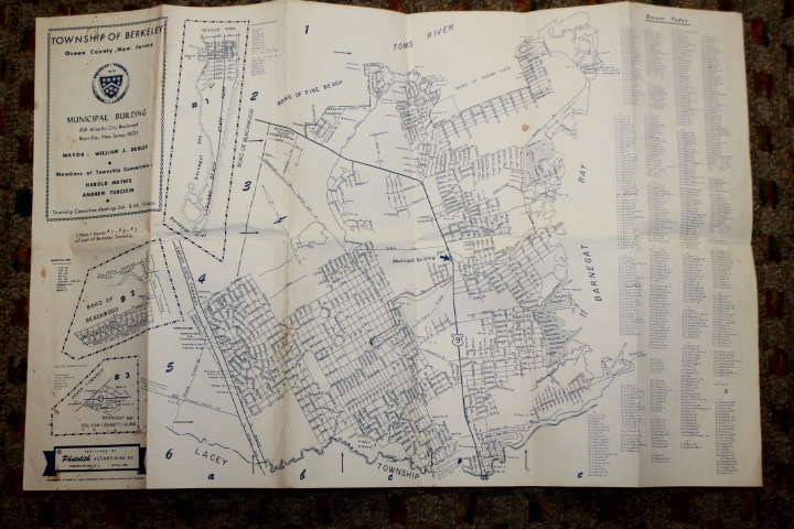 BERKELEY TOWNSHIP, OCEAN COUNTY NJ: MAP OF BERKELEY TOWNSHIP, OCEAN COUNTY NJ