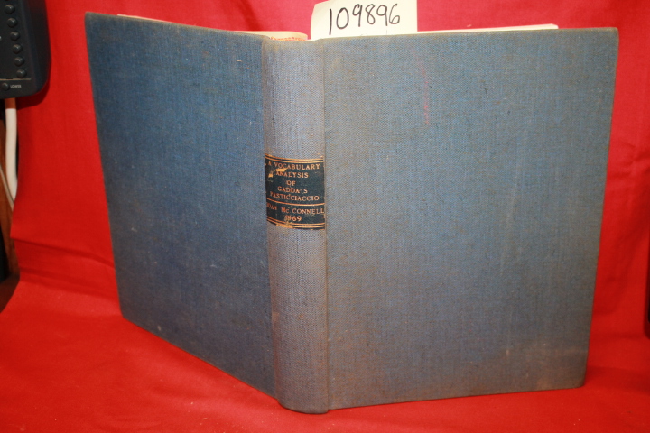 MCCONNELL, JOAN: A VOCABULARY ANALYSIS OF GADDA'S PASTICCIACCIO