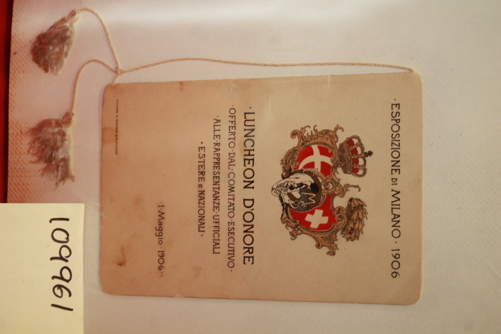 RICORDI, G.  & MILANO, C.: LUNCH PROGRAM FROM THE OFFICE OF G. RICORDI & C. M...