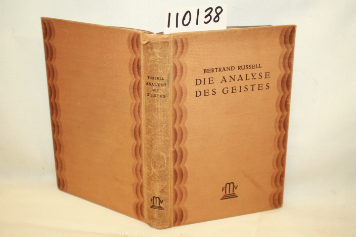 GRELLING KURT DR.: BERTRAND RUSSELL DIE ANALYSE DES GEISTES