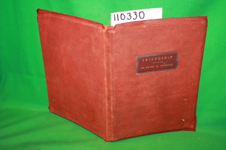 THOREAU, HENRY D.: FRIENDSHIP