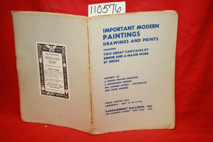 Degas: Important Modern Paintings Drawings and Prints