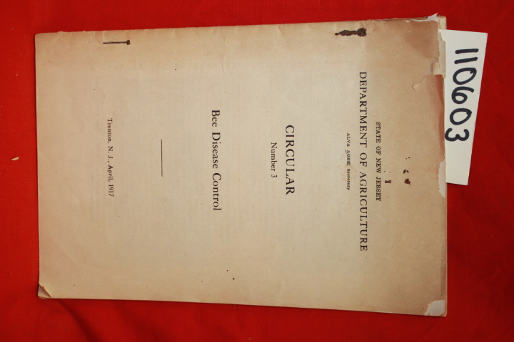 Carr, Elmer G.: Bee Disease Control