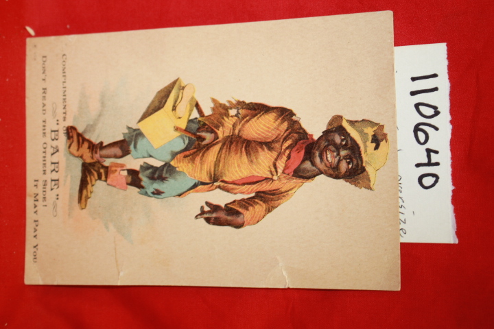 Bare, J.B.: Victorian Trade Oversize Black Americana Card
