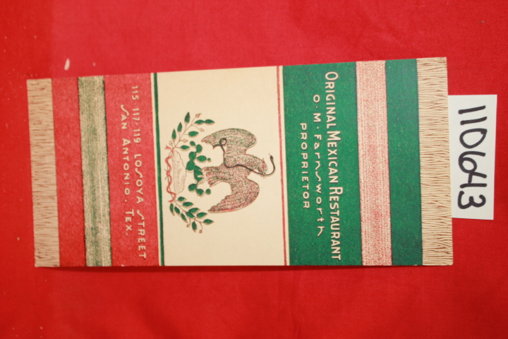 O.M. Farnsworth Proprietor: Original Mexican Restaurant O.M. Farnsworth Propr...