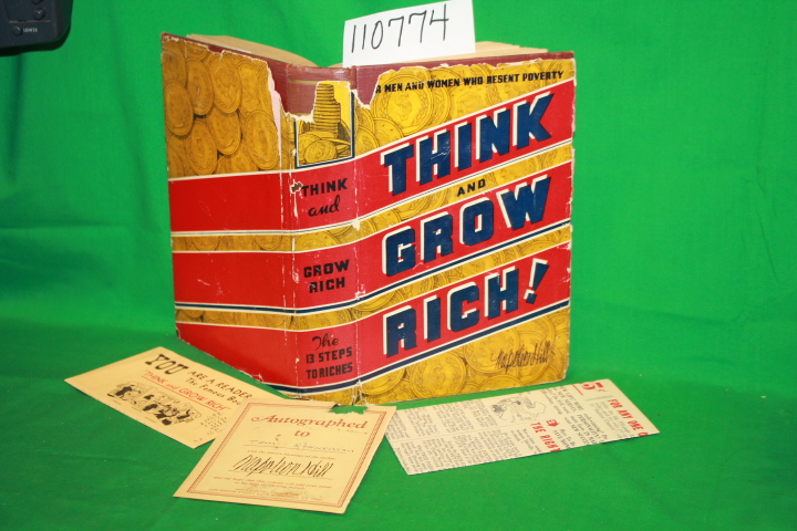 Hill, Napoleon (Signed Hill Bookplate): Think and Grow Rich 1937 w Ads Hill, Napoleon (Signed Hill Bookplate): Think and Grow Rich 1937 w Ads