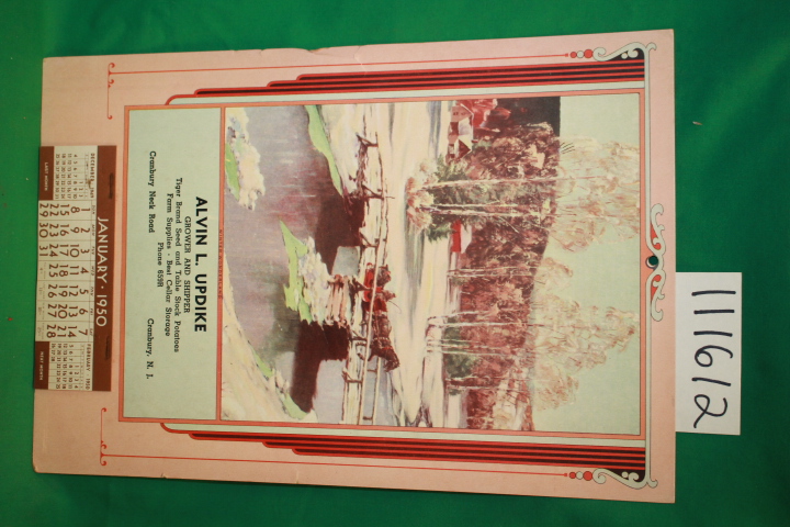 Updike, Alvin L.: January 1950 Calender Cranbury, NJ