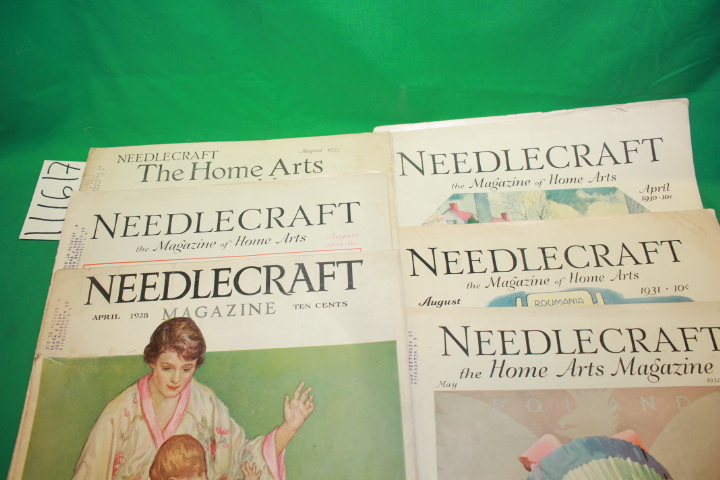 Needlecraft: 6 Needlecraft Home Arts Magazines June 1923, April 1928, October...