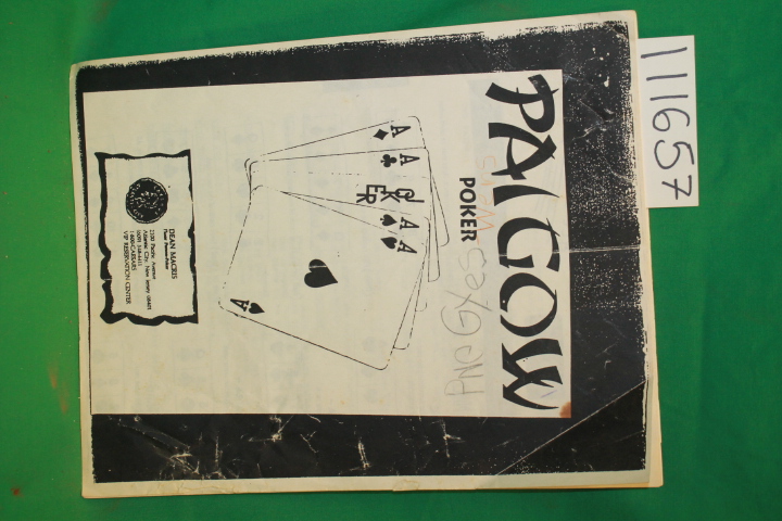 Macris, Dean: Pai Gow Poker Directions Manual