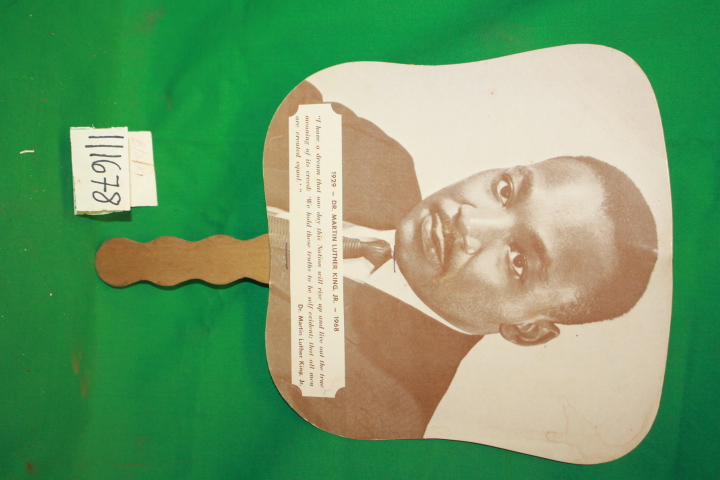 Reese, Perry A. and Erma G.: Martin Luther King Jr.'s Funeral Hand Fan From D...