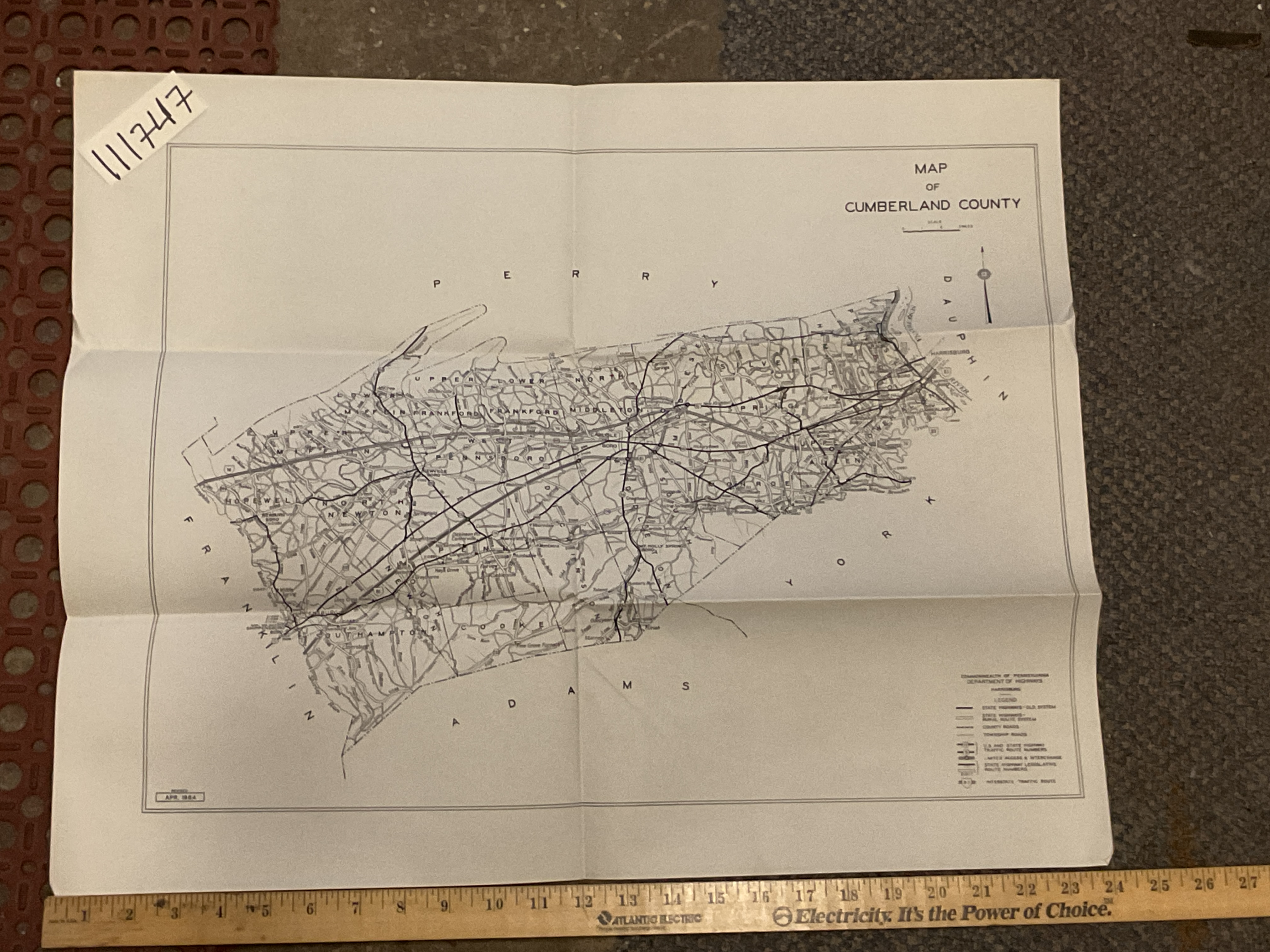 Commonwealth of Pennsylvania: Map of Cumberland County, Pennsylvania