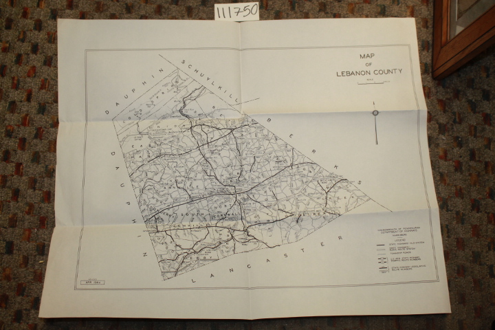 Commonwealth of Pennsylvania: Map of Lebanon County, Pennsylvania