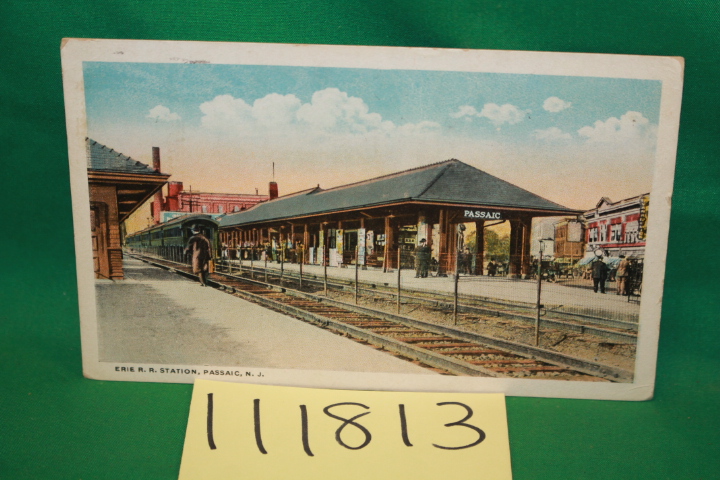 New Jersey Post Card Co Inc: Erie R. R. Station, Passaic, N. J. Post Card