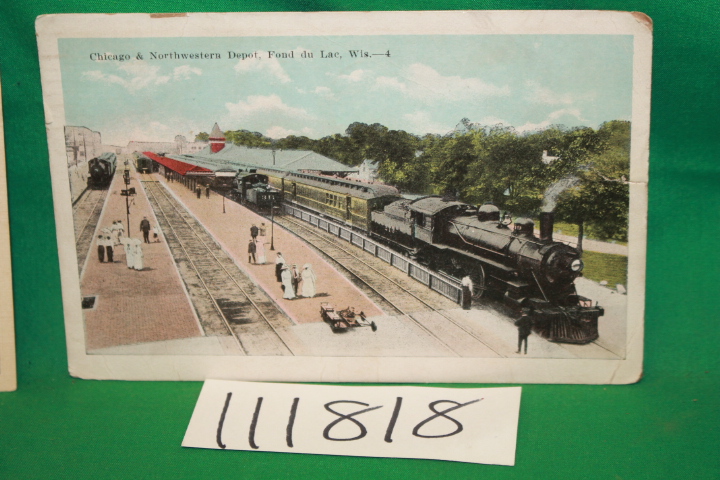 E. C. Kropp Co: Chicago & Northwestern Depot, Fond Du Lac, Wisconsin Post Card