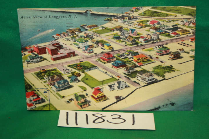 Tichnor Bros Inc: Aerial View of Longport, N. J. Post Card