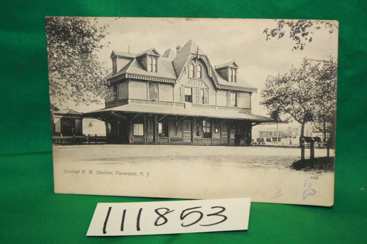 Central R. R. Station: Central R. R. Station, Fanwood, N. J. Post Card