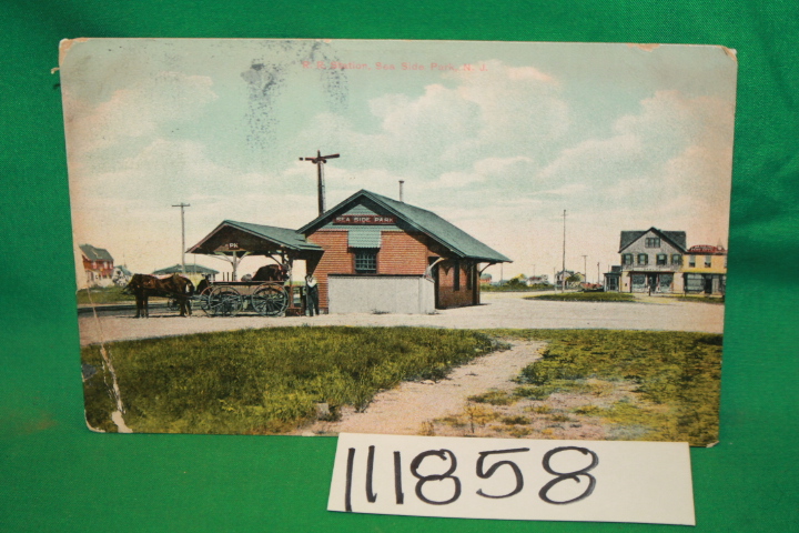 R. R. Station, Seaside Park, N. J.: R. R. Station, Seaside Park, N. J. Post Card
