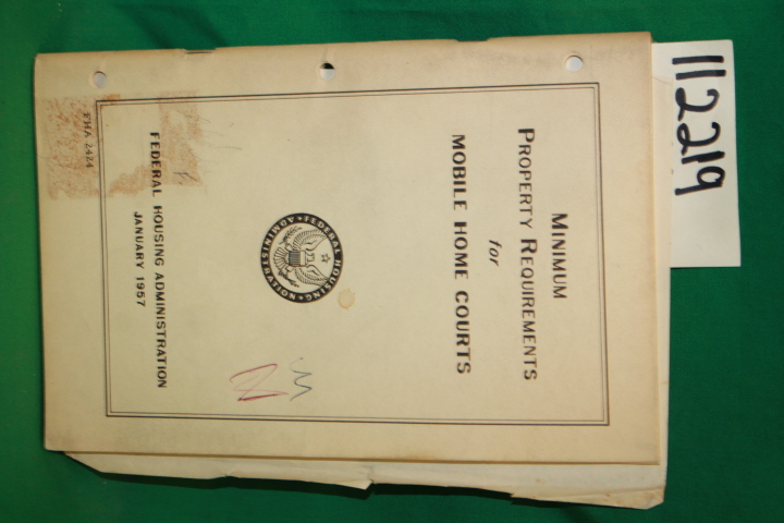 Fereral Housing Administration: Minimun Property Requiements for Mobile Home ...