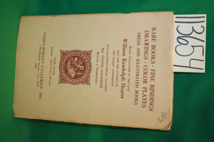 Parke-Bernet ; Hearst, William Rando...: Rare Books Fine Bindings Drawings Co...