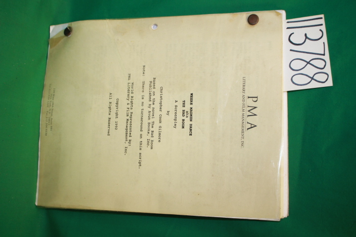 Gilmore, Christopher Cook: Where Madmen Dance aka The Bad Room A Screenplay B...
