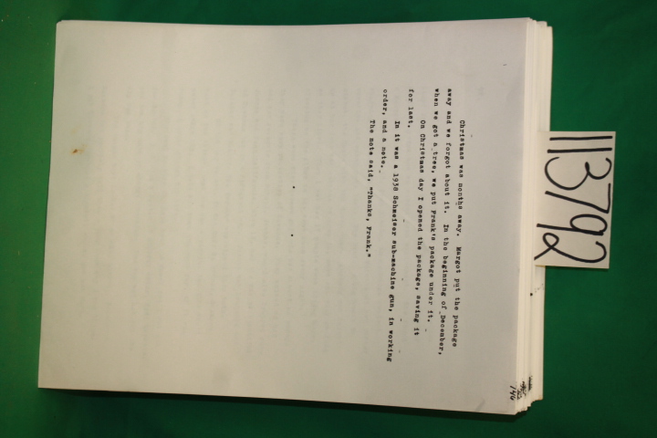 Gilmore, Christopher Cook: Incomplete Typed Manuscripts by Christopher Gilmor...